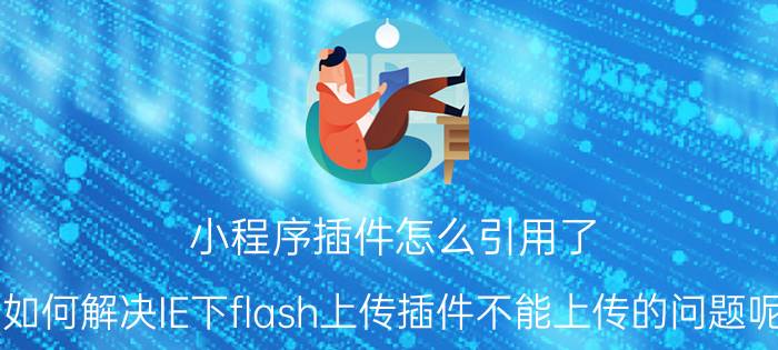 小程序插件怎么引用了 如何解决IE下flash上传插件不能上传的问题呢？